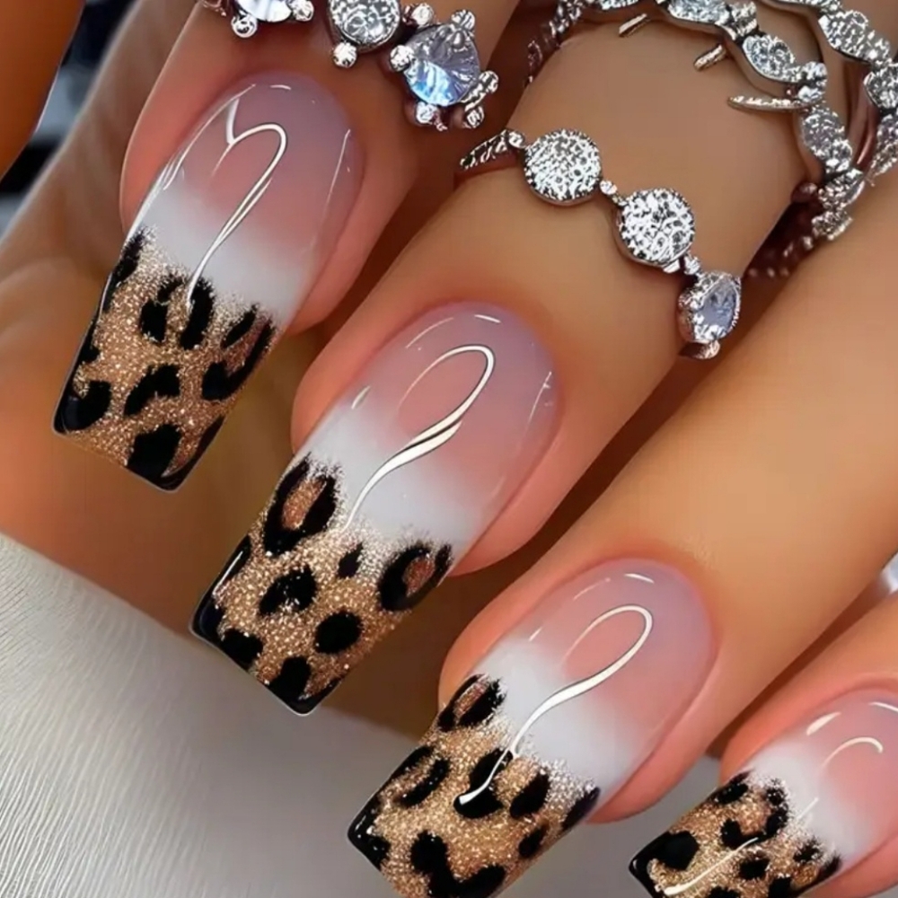 Leopard Print Nail Art Set - Picture 2 of 4